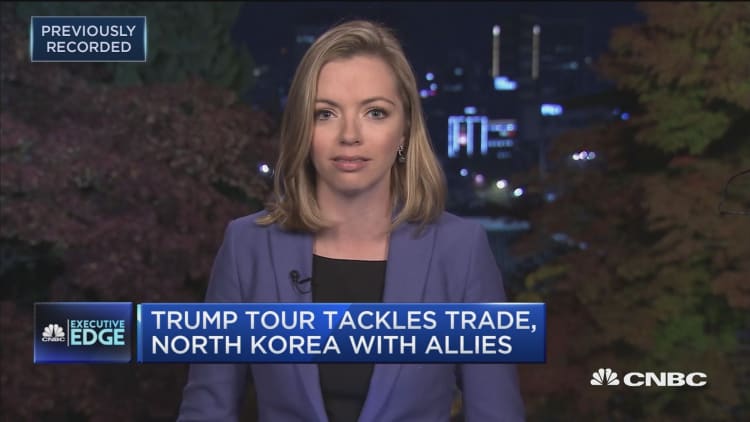 Trump tackles trade and North Korea on Asia tour