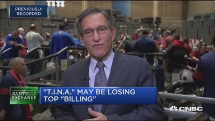 Santelli Exchange: "T.I.N.A" may be losing top "billing"