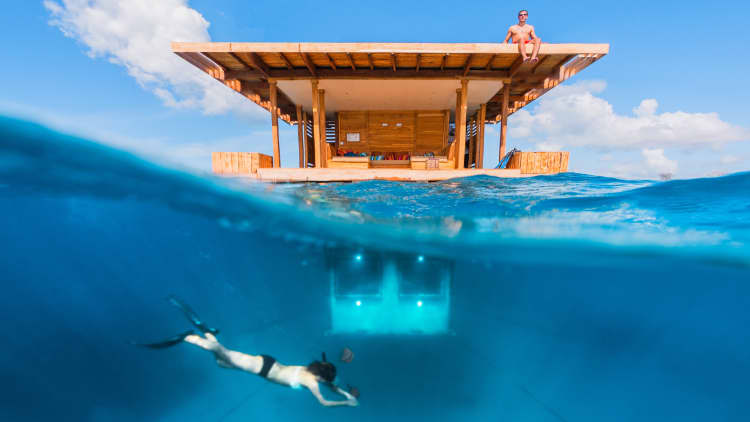 Eat, drink and sleep in this amazing underwater hotel room