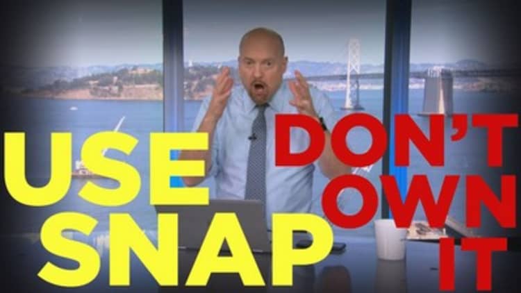 Cramer Remix: My rule on Snap is ‘Use it, don’t own it!’