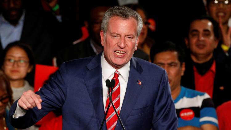 New York City Mayor Bill de Blasio rips Republican tax plan