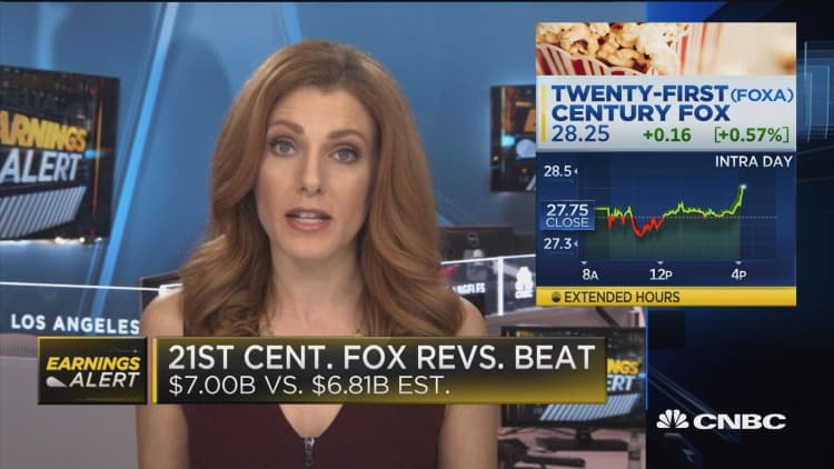 21st Century Fox revenues beat forecasts