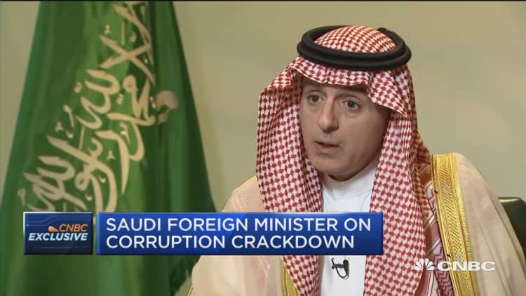 Saudi foreign minister calls for sanctions on Iran for its 'support of terrorism'
