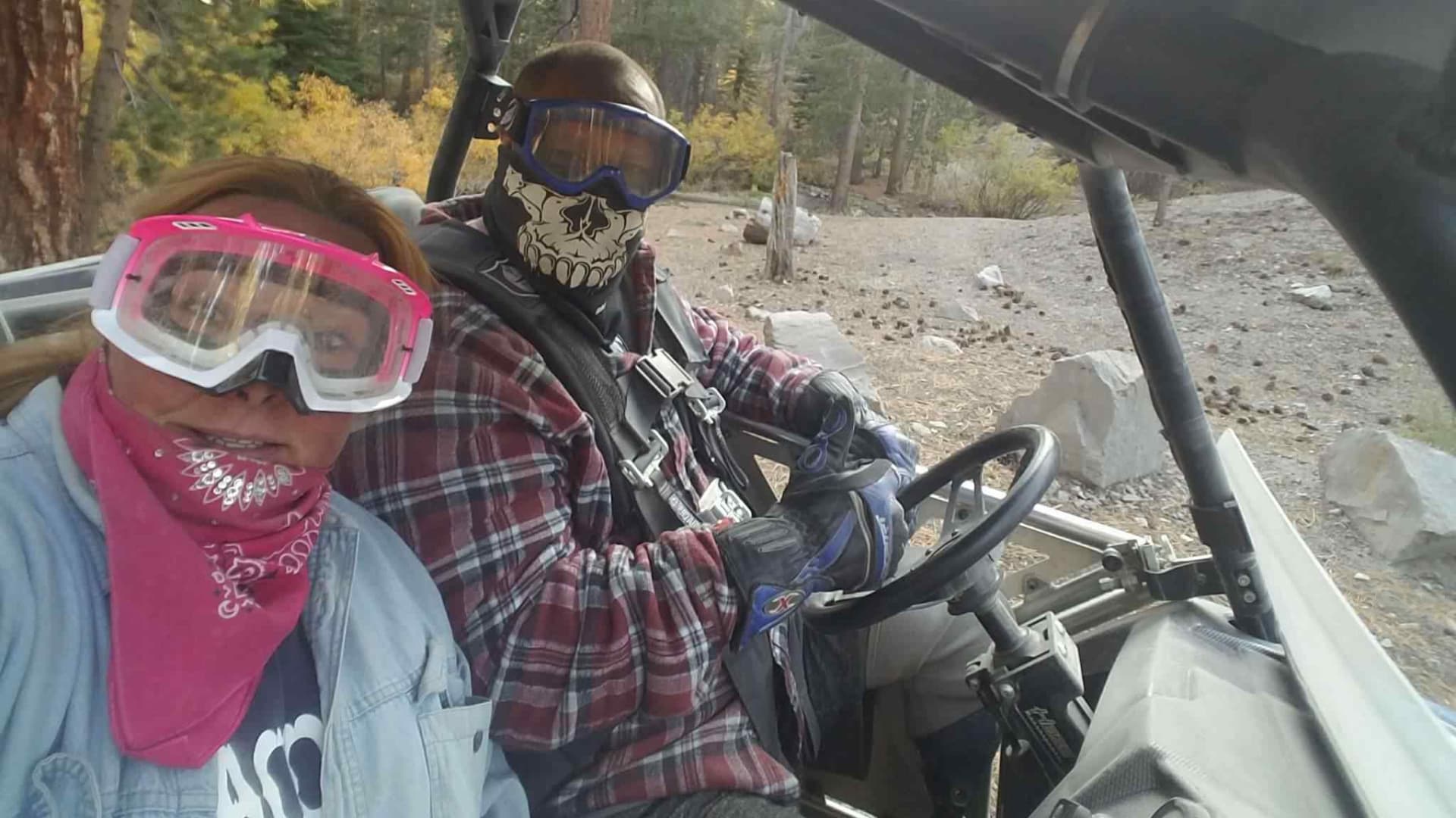 Krytzer says his doctors told him he had five years to live after suffering a car accident. Ten years later, he's seen here enjoying a dune buggy ride with his wife Lisa.