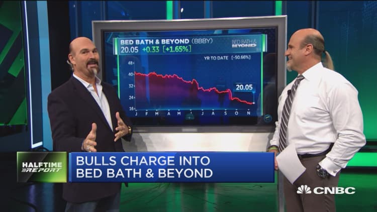 Bulls shop for under-pressure Bed Bath & Beyond, plus a trade update on a stock that popped 7%