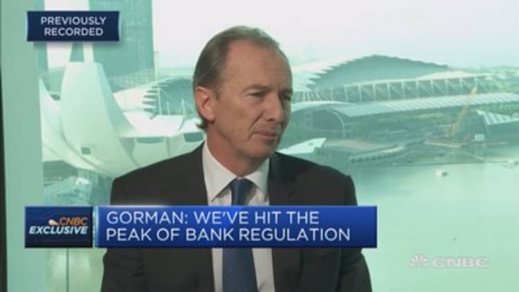 Morgan Stanley CEO: 'We've hit the peak of bank regulations'