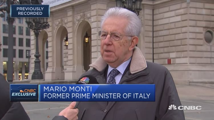 Italian banks not a major issue for Europe: Former Prime Minister Monti