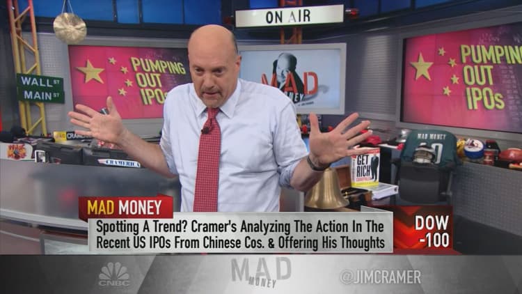 Cramer says homegamers should stay away from the red-hot Chinese IPO market