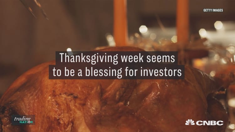 Thanksgiving week is positive for investors, if history is any indication