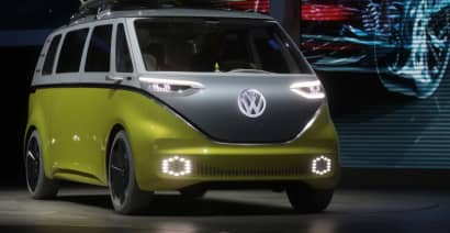 Volkswagen shows off an all-electric vehicle line at the LA Auto Show