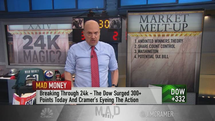 Cramer's 10 reasons for why the surging market feels like a melt-up