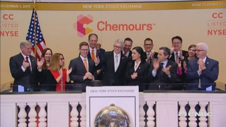 Chemours rang the closing bell at the New York Stock Exchange