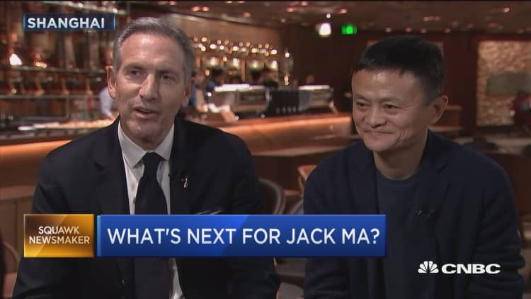 Howard Schultz and Jack Ma on how Starbucks helped coffee catch on in China