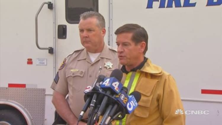Ventura County Fire Chief Mark Lorenzen updates press on the Thomas Fire