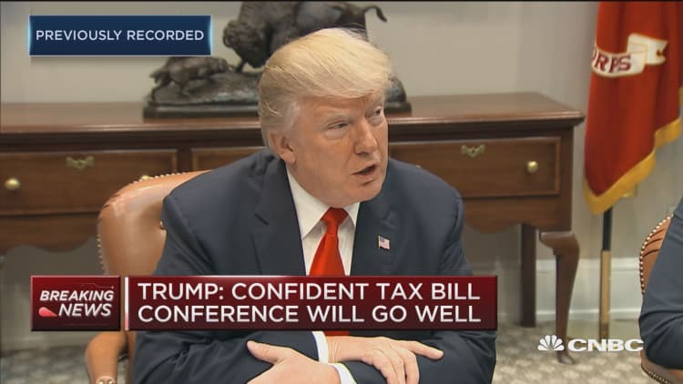 Trump: Confident tax bill conference will go well