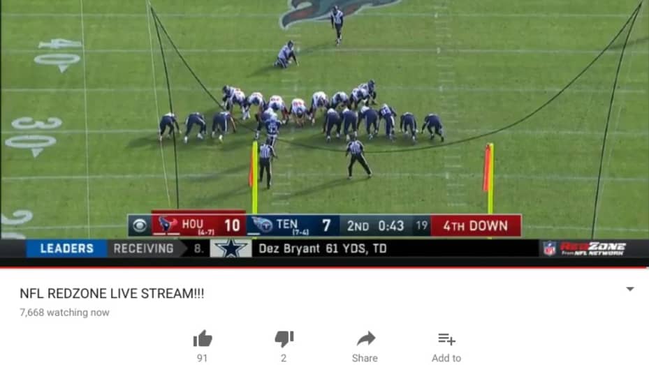 youtube nfl games today