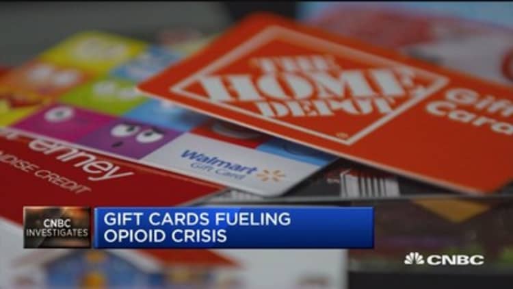 Gift cards fueling shadowy world of opioid addiction