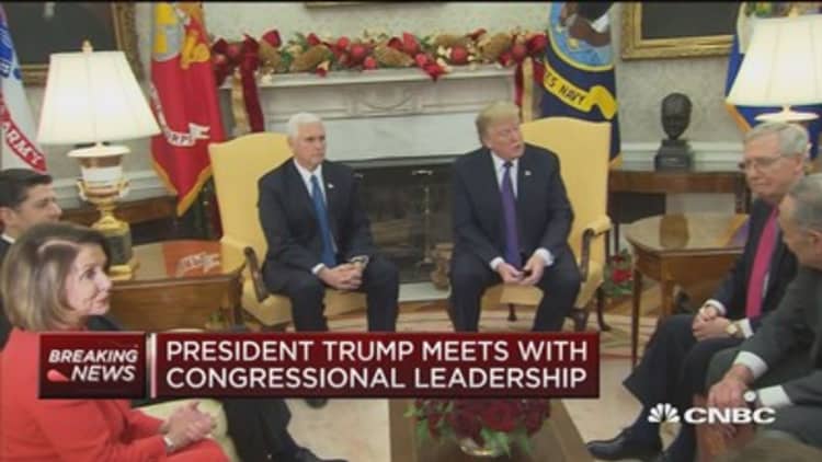 President meets with Congressional leadership over budget and government shutdown