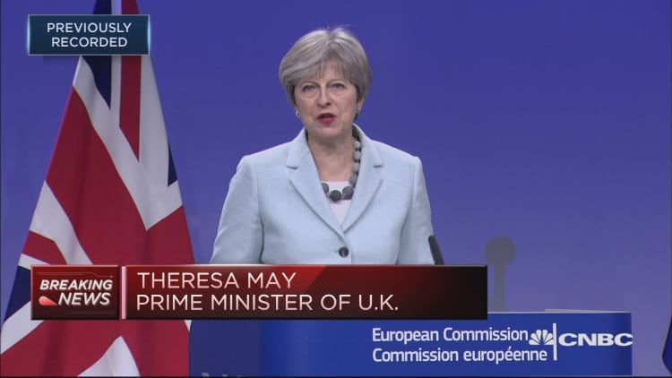 Agreed settlement with EU that is fair to British taxpayers: UK PM May