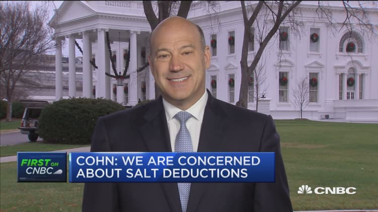 Gary Cohn: There's a lot of progress being made on taxes