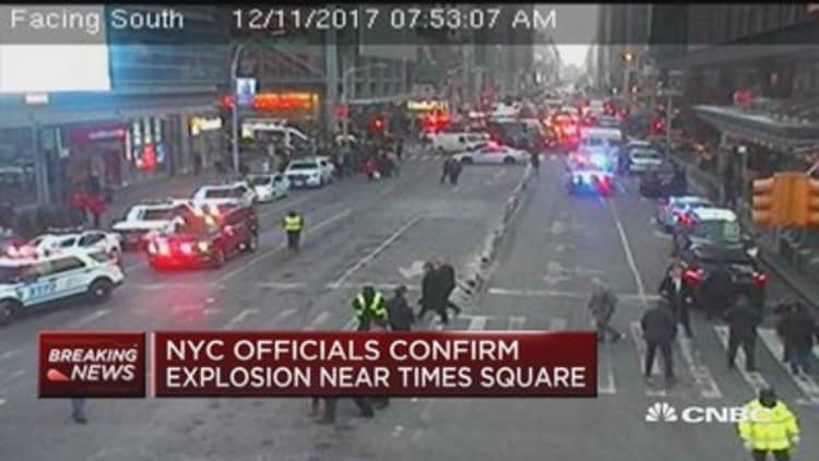 New York City officials confirm explosion near Times Square