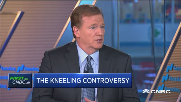NFL Commissioner Goodell addresses the anthem controversy and stadium attendance