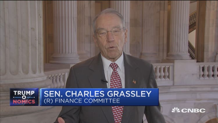 Sen. Grassley: These are two big sticking points on tax overhaul plan