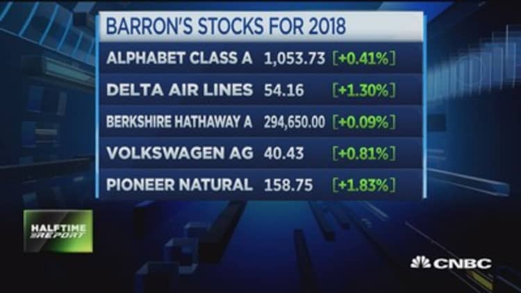 Traders weigh in on Barron's stock picks for 2018