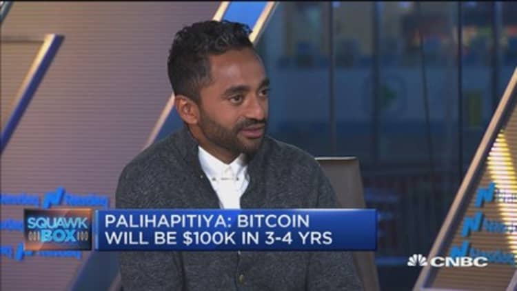 Social Capital's Palihapitiya: Bitcoin is going to $1 million in the next 20 years