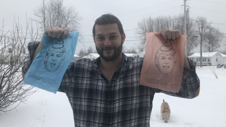 This 31-year-old is selling over $150,000 worth of Donald Trump dog poop bags a year