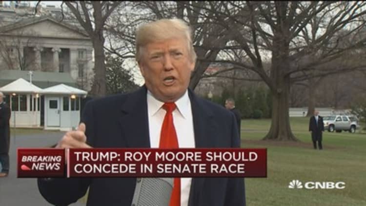 President Trump: Roy Moore should concede Alabama Senate race