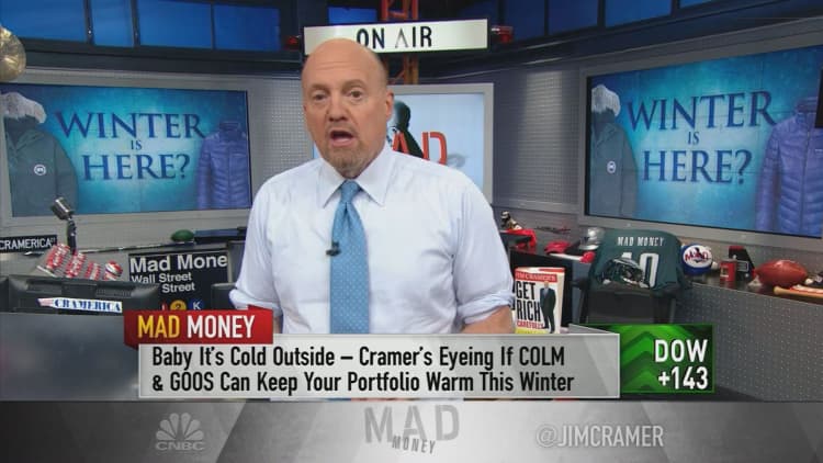 Cramer on winter apparel plays: Columbia's steadier, but Canada Goose has momentum