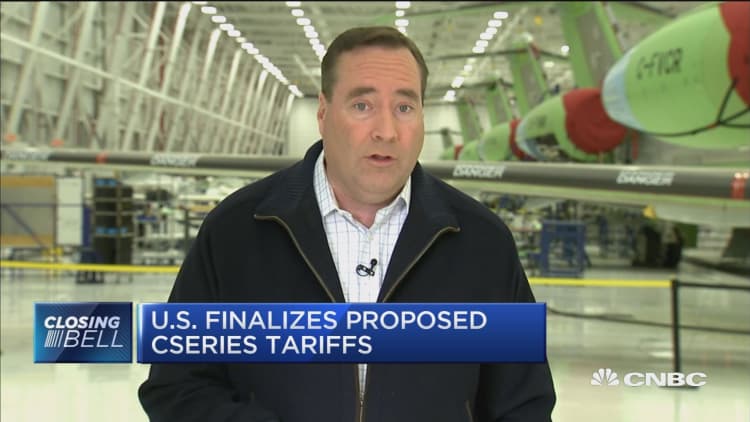 US finalizes proposed Bombardier C-series tariffs