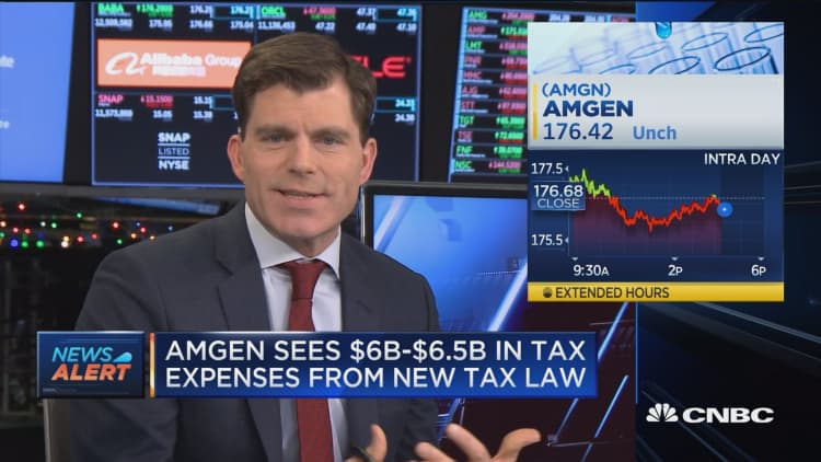 Amgen sees $6-$6.5 billion in tax expenses from new law