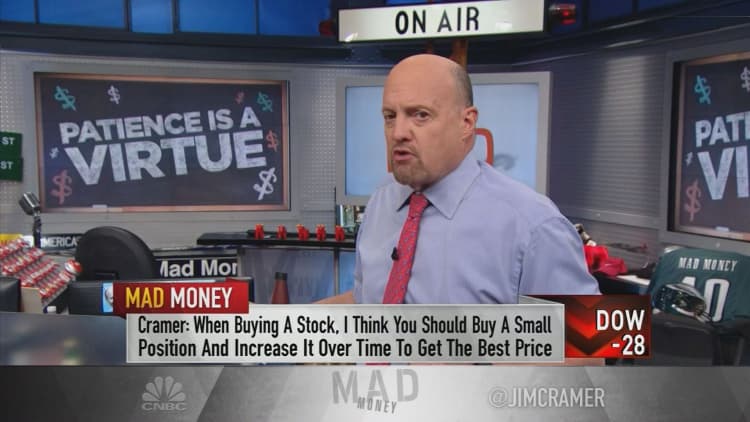 Cramer: Never buy a stock all at once—you'll almost definitely get burned
