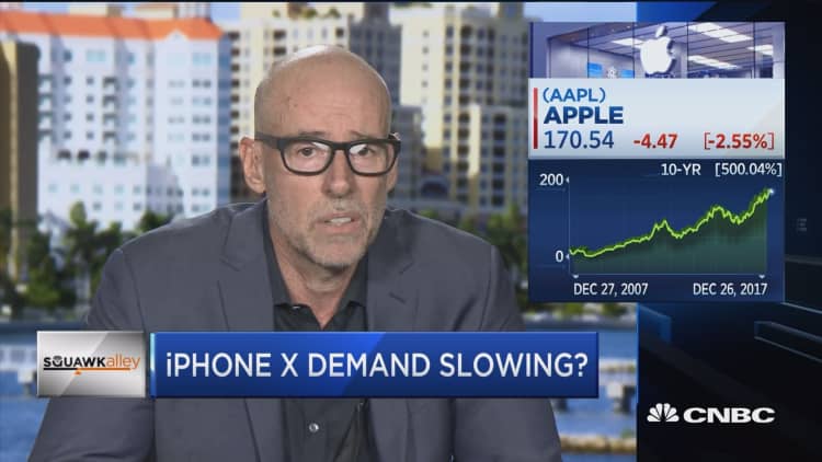 Apple suppliers sink on reports iPhone X weak demand