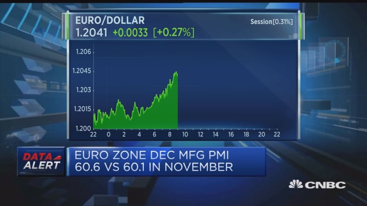 Euro will see further strength in 2018, analyst says