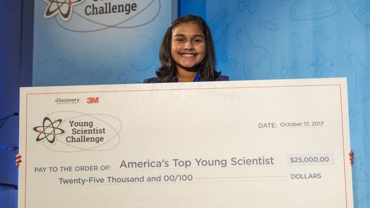 This 12-year-old won $25,000 for a science project that helps detect lead in water