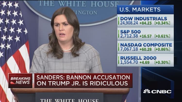 Sanders: Bannon statement on Trump was 'certainly surprising'