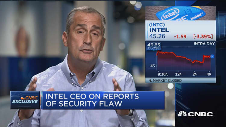 Intel CEO: Google researchers identified security issue