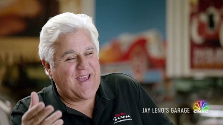 Jay Leno at center stage of Nitro Circus