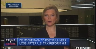 Deutsche Bank to post full-year loss after US tax reform hit