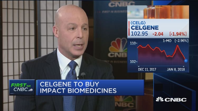 Celgene chief Alles discusses deal to acquire Impact Biomedicines, strategy for 2018