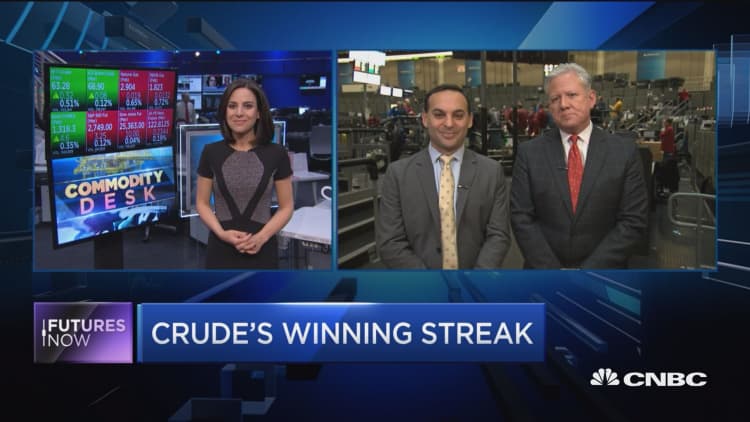 Crude's winning streak