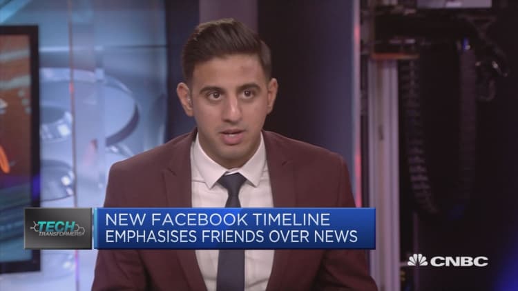 New Facebook timeline emphasizes friends over news
