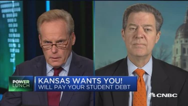 Kansas Gov. Brownback: Repaying student loans as rural recruitment