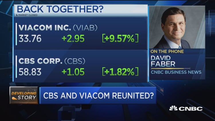 CBS and Viacom reunited? CNBC's David Faber breaks it down
