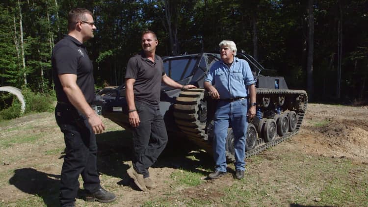 Jay Leno gets behind the wheel of a $400,000 civilian luxury tank