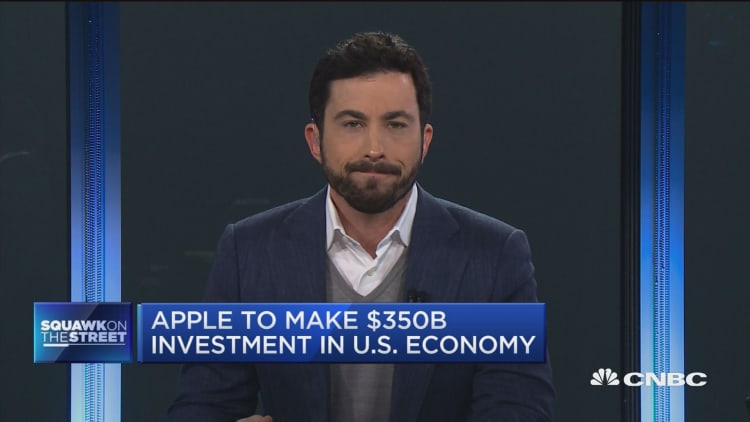 Apple's Tim Cook makes a $350B pledge to US economy