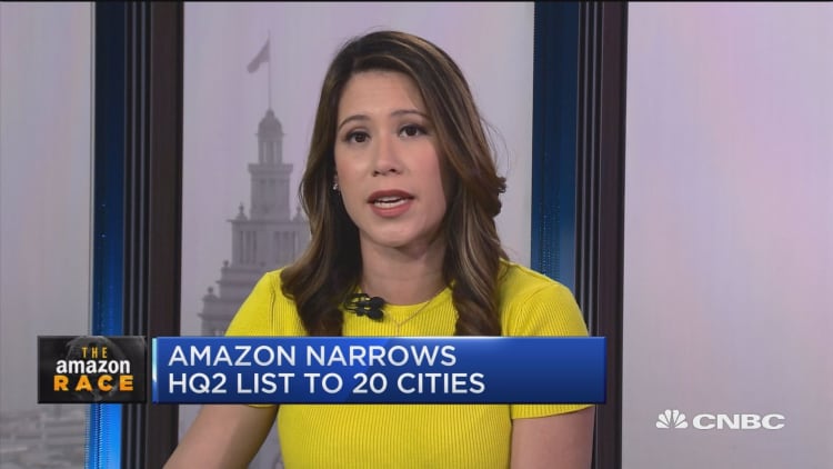 Amazon narrows HQ2 list to 20 North American cities